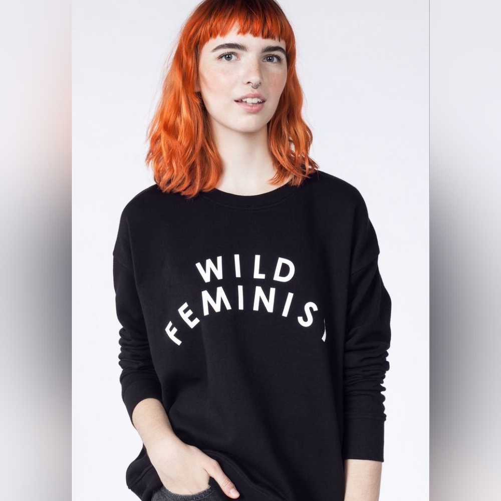 Wild Feminist Black Graphic Sweatshirt - Women